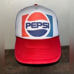 Vintage Pepsi Trucker Hat Cap Foam 90’s SnapBack